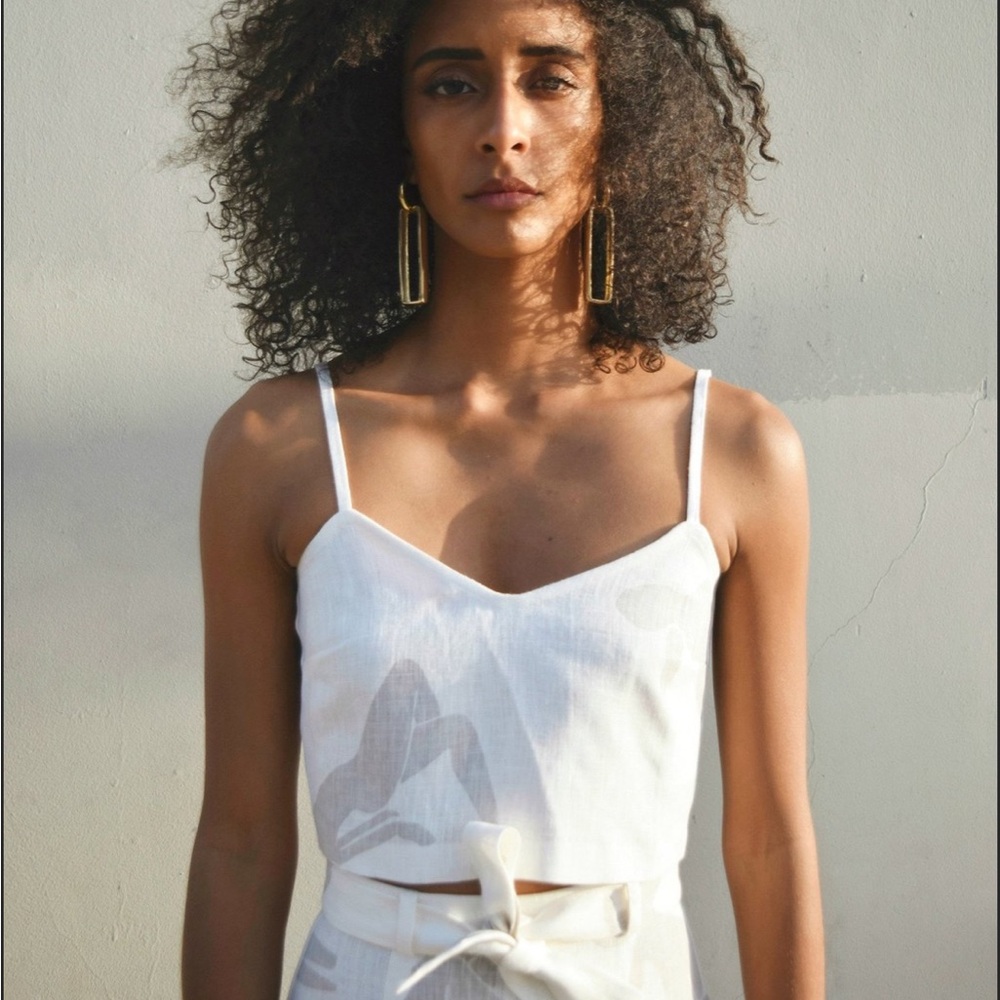 Cropped Linen Palma Top by Paloma Wool size 40